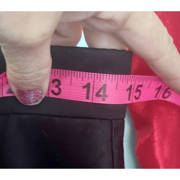 Ladies Red And Black Up-cycled Festival Rave Outfit 4 Piece Size Medium - Picture 3 of 13